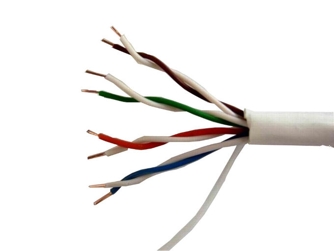 4 Ethernet δικτύων καλωδίων 23awg Cat6 καλωδίων εγχώριων αποθηκών ζευγάρια μόνωσης PE